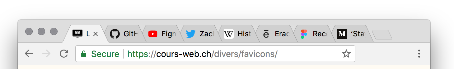Un navigateur avec multiples onglets