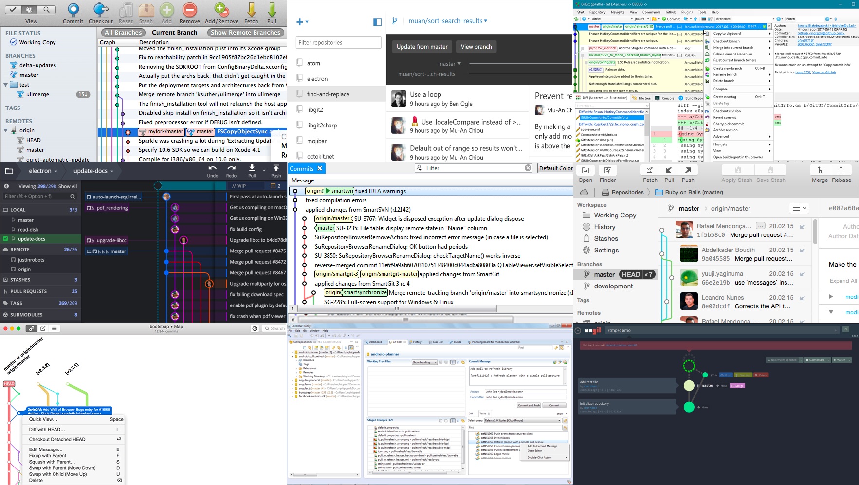 Quelques interfaces Git