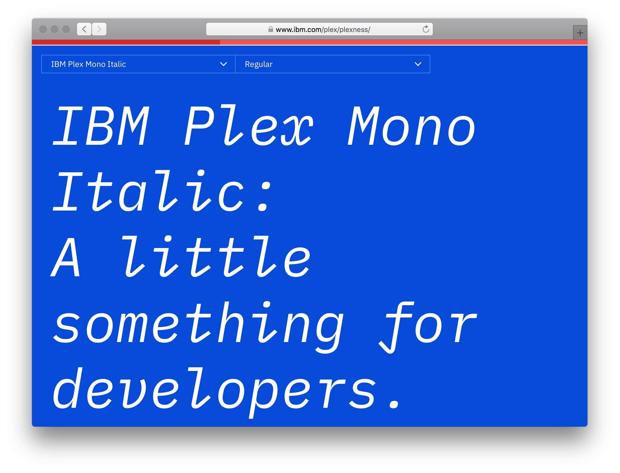La version Mono de IBM Plex